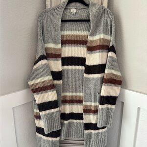 COZY!! A NEW DAY Women’s Long Striped Cardigan MultiColor Soft XXL